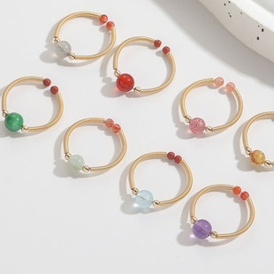 ���R�d��Ʒ��Ȼʯ�~�z��ָ �͹���ˇ�L14k�����{��ʯ�t����Ʒ