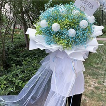 花派对工厂批发仙女纱鲜花包花网纱花束装饰方格纱网花店包花网布