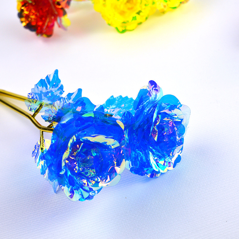 厂家供应彩色金箔花生日礼物女公司活动创意礼品仿真花情人节礼物|ru