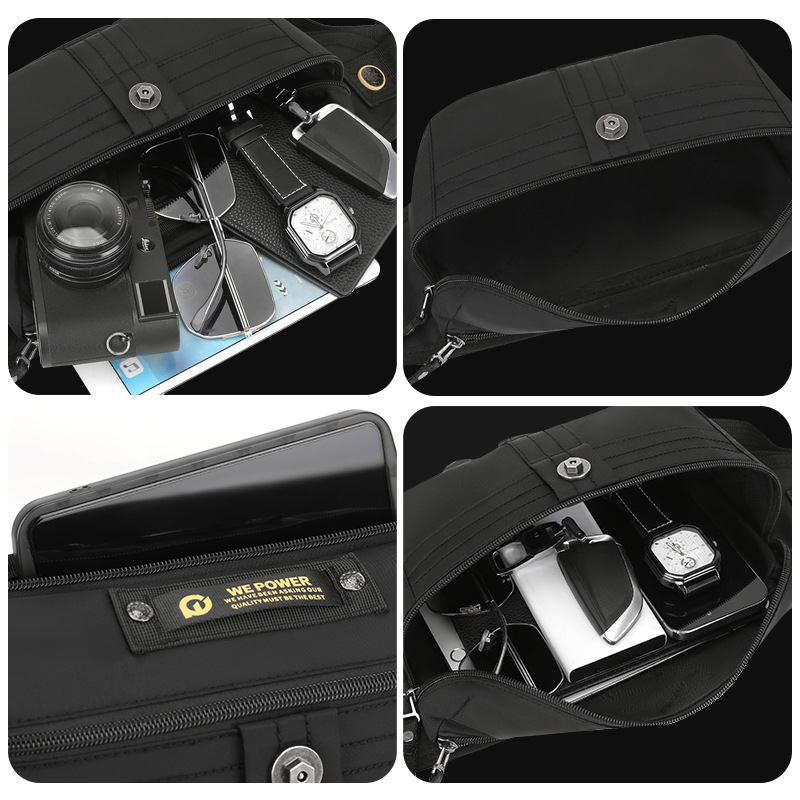 WEPOWER nuevo tipo de bolso de cintura para hombres, bolso de ocio al aire libre, bolso de hombro inclinado, bolso de cintura a prueba de rociadores