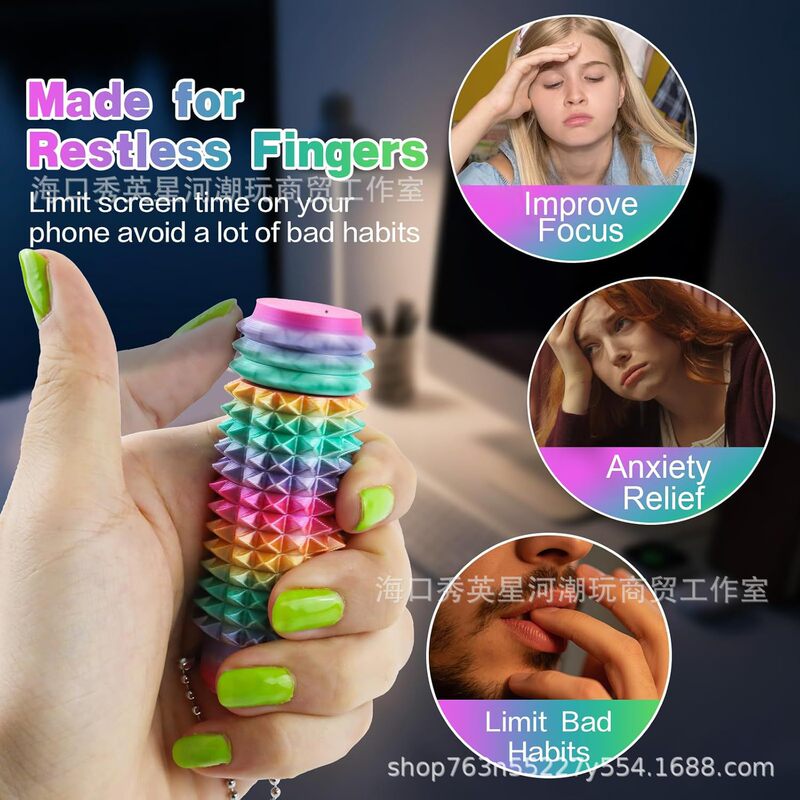 [Guangzhou Spot] Cross-Border Popular Rotating Press Mini Grippie Portable Fingertip Decompression Massage Stick