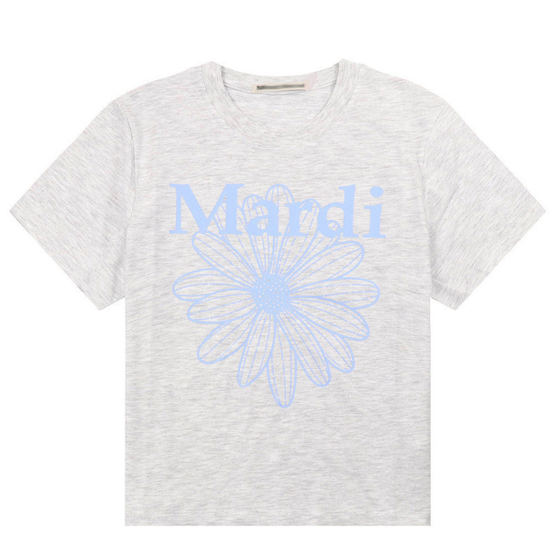 【カウンター品質】韓国マルディトレンドブランド半袖Tシャツリトルデイジードーマンプリントラウンドネックピュアコットンクロスボーダー|undefined