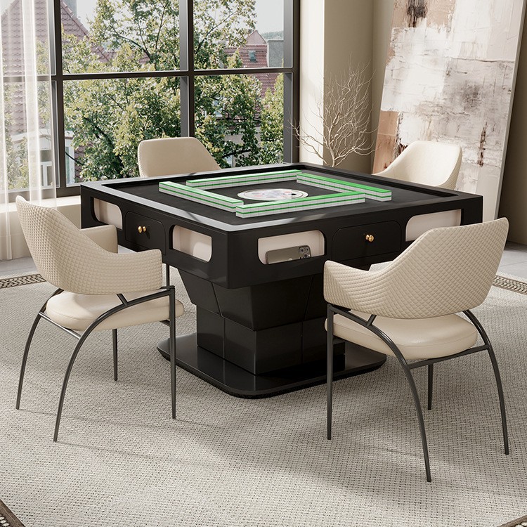 Mesa de mahjong elevadora, sala de estar multifuncional automática, hogar con cocina de inducción, mesa de centro de placa de roca, mesa de comedor de máquina de mahjong integrada