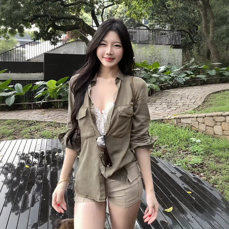 American Retro Workwear Long-Sleeved Shirt for Women, New Spring and Autumn Style, Old Money Style, Thin Shirt, Loose and Versatile Top American Retro Workwear Long-Sleeved Shirt for Women, New Spring and Autumn Style, Old Money Style, Thin Shirt, Loose and Versatile Top