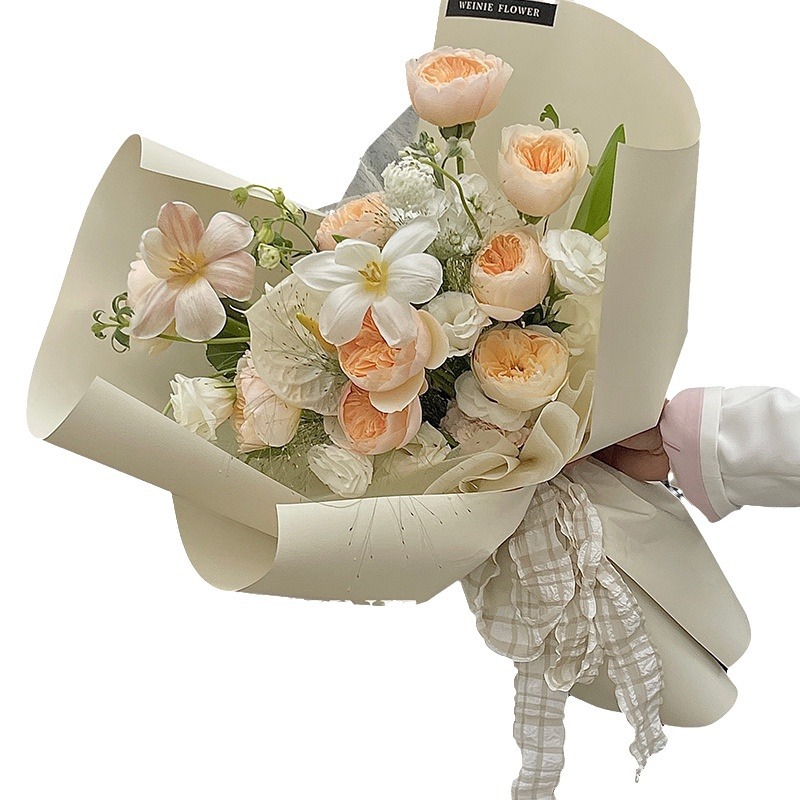 Cinta de embalaje floral plisada a cuadros para fiestas de flores, cinta de embalaje floral al por mayor de fábrica, lazo de encaje.