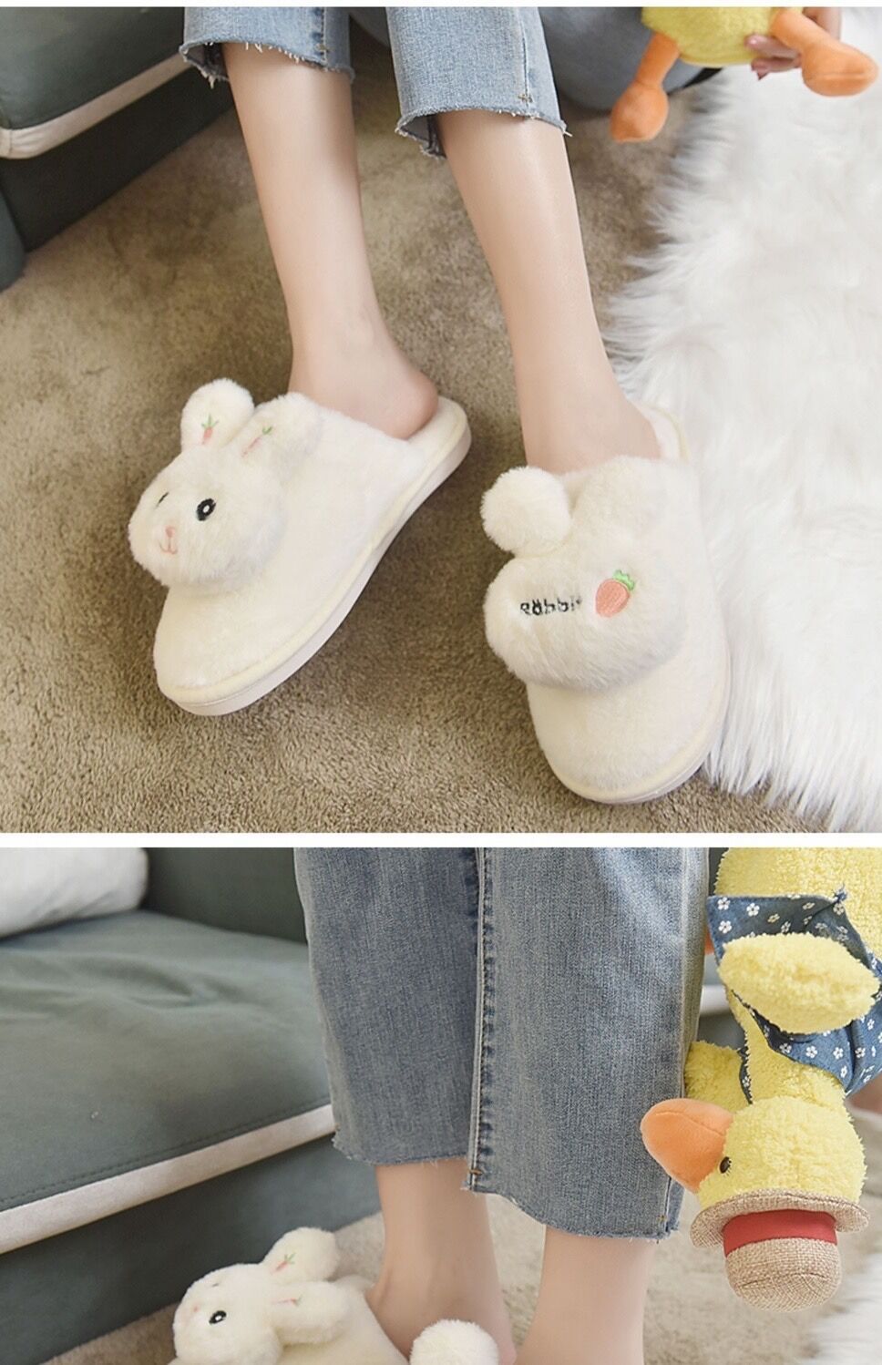 Scarpe da interno per donna, morbide, in velluto, regolabili, con punta chiusa, per camera da letto estiva all'aperto, calde e imbottite, lavabili in lavatrice_voghion.com