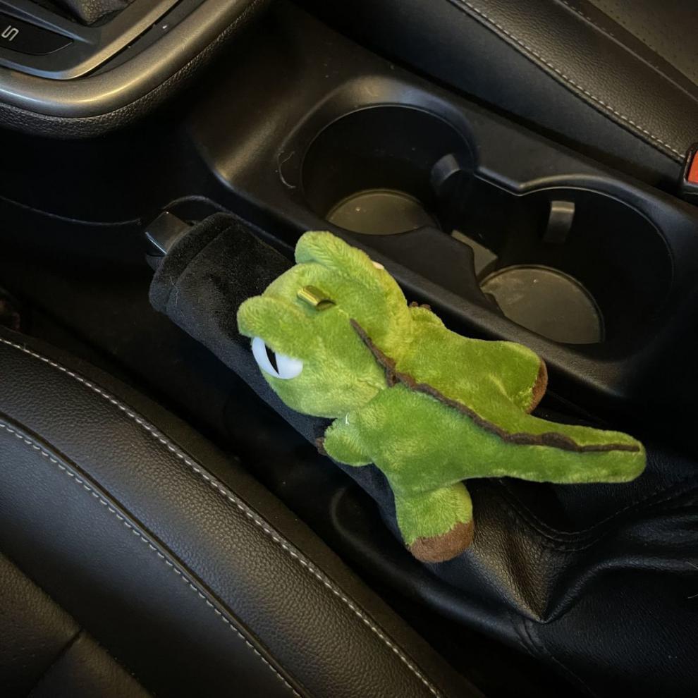 Little Dinosaur Car Gear Shift Cover, Gear Lever Protective Cover, Manual and Automatic Gear Cover, Universal Cute Handbrake Cover Set