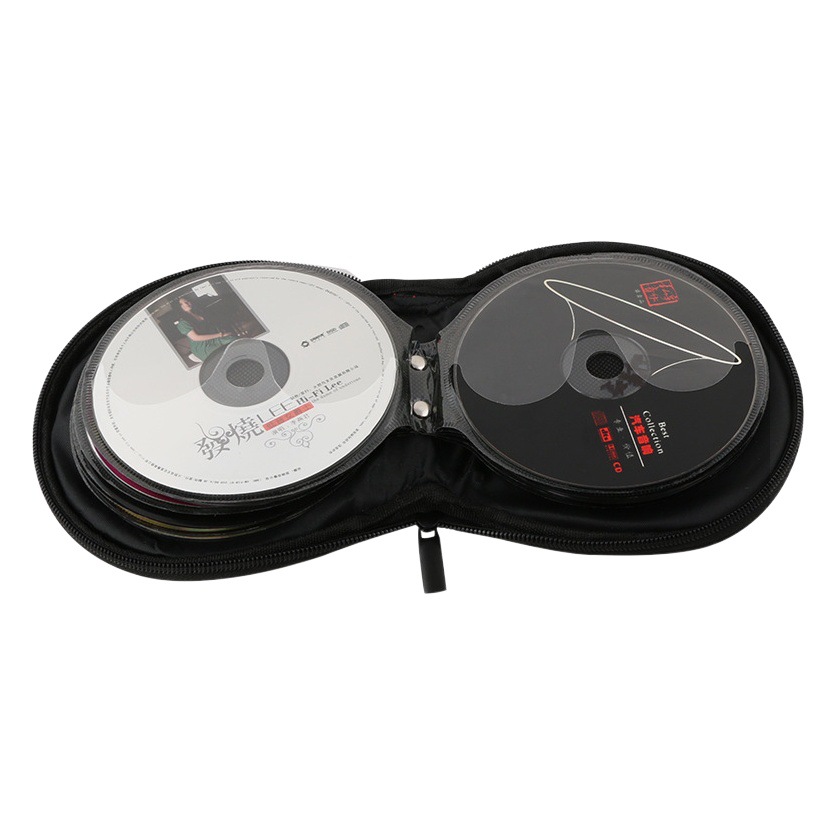 Car CD Bag Storage Disc Storage Box Large Capacity Oxford Cloth Car CD Bag Board Household Car Round Disc Bag