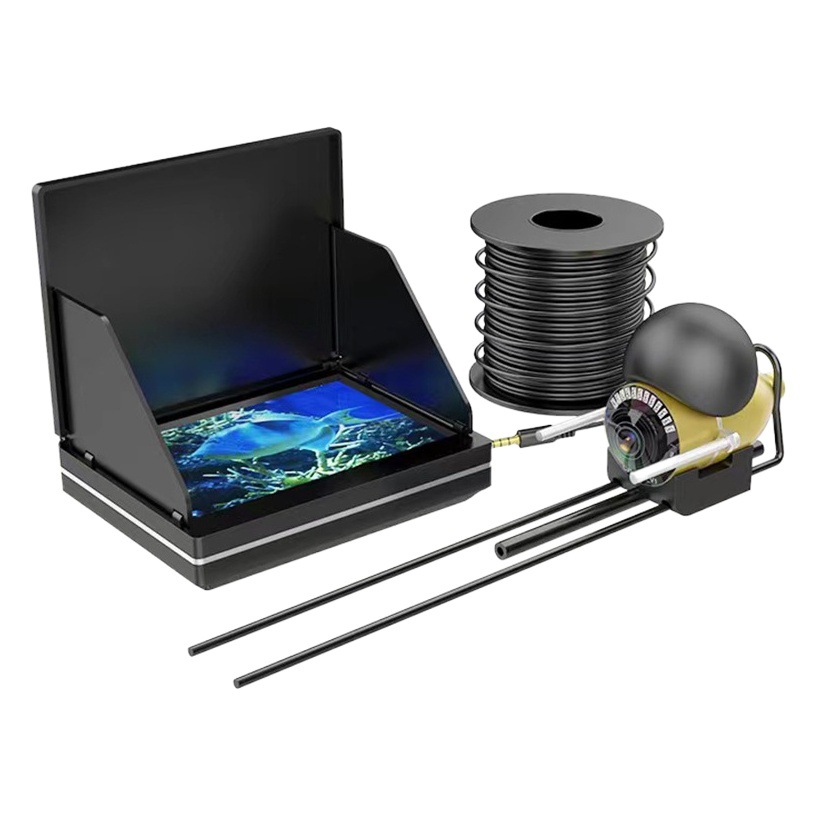 Buscador de peces subacuático de ultra alta definición, cámara de profundidad con sensor de temperatura, pantalla visual de anclaje, detector de peces, dispositivo de pesca. image 1