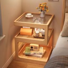 床头柜置物架全实木原木家用卧室2024新款床边储物柜替代品置物台