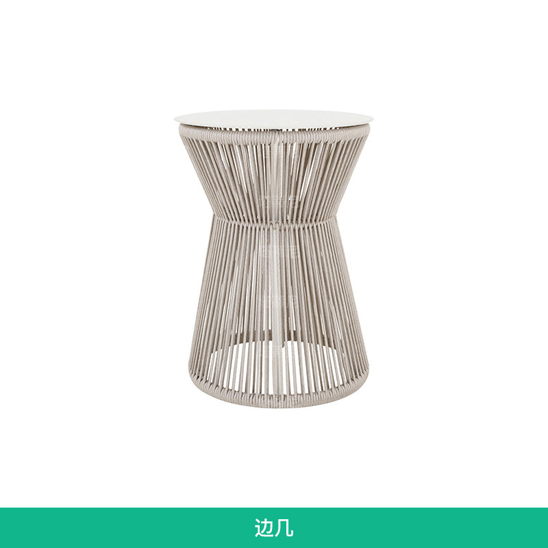 Mesas y sillas de ratán para exteriores, muebles de ocio para patio, jardín y terraza de villas, conjunto de mesa y sillas de aleación de aluminio para balcón exterior.