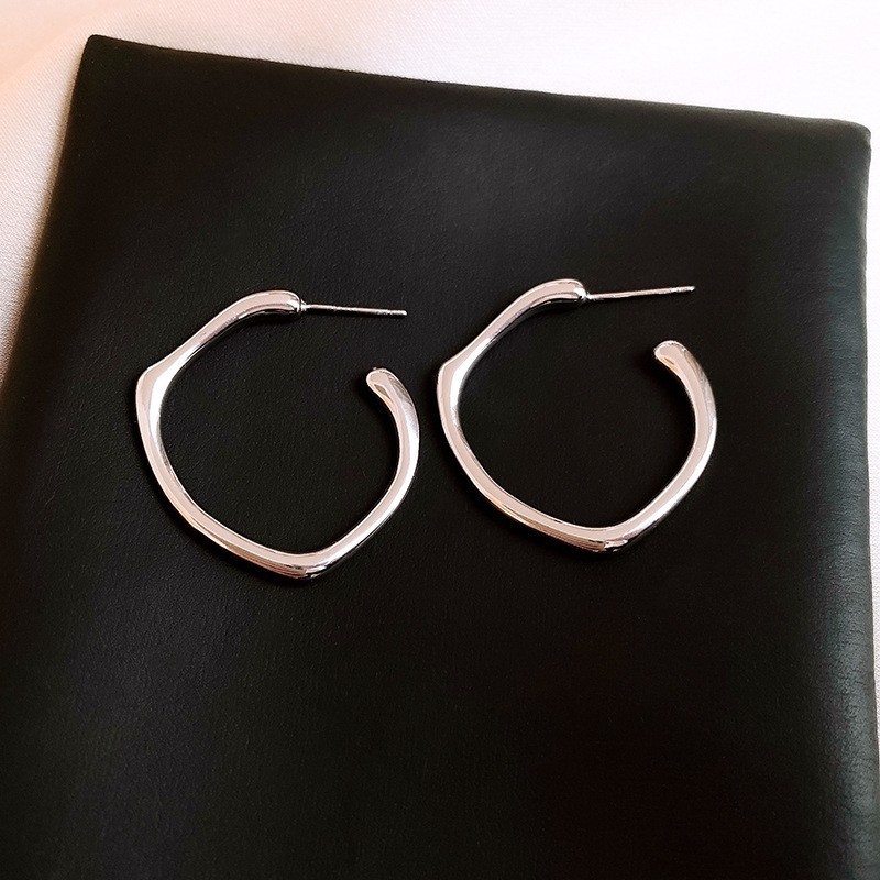 Pendientes de suministro de mercado nocturno de agujas de plata Pendientes de moda coreana en vivo Pendientes de estilo caliente Pendientes de lujo ligero Mujeres de alta gama