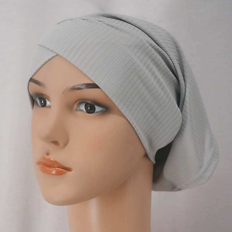 Плоский цялый клок wholesale pit strip sweat cloth forehead cross cap elastic good base cap Muslim ladies Arabic tube cap