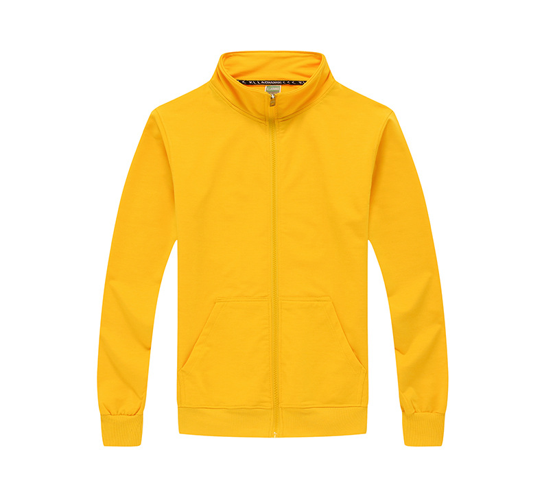 Cardigan de cuatro lados camiseta publicitaria de grupo chaqueta de cuello con cremallera logotipo personalizado ropa de trabajo de otoño y invierno