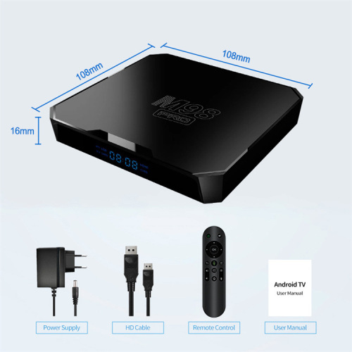 Foreign trade m98 pro set-top box H313 Bluetooth voice remote control 4K HD TV box tv box Android ATV