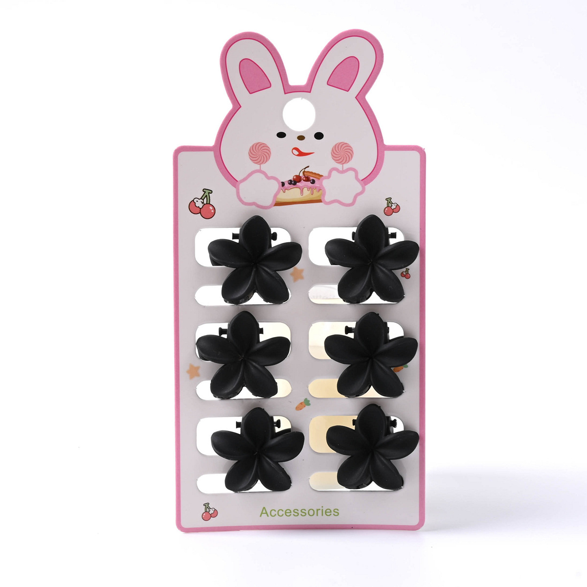 Pequeño huevo flor clip de dibujos animados oso impresión de color cabello pequeño lindo clip de cabello joyas para el cabello