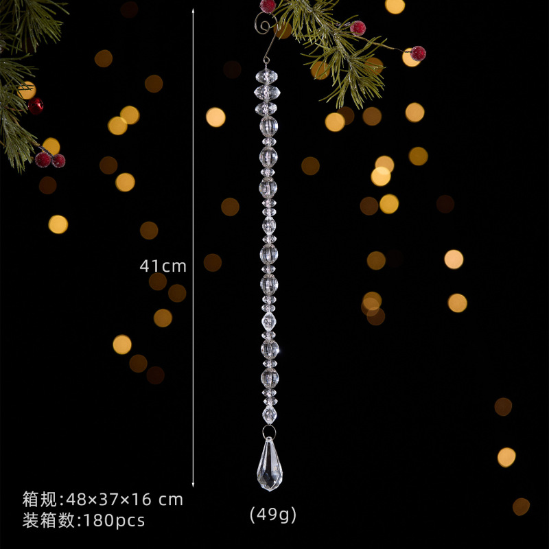 跨境新款 ins透明亚克力挂件高透玻璃挂串挂饰节日婚礼场景布置|undefined