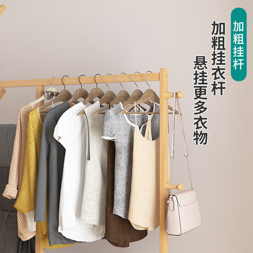 Floor-standing coat rack, non-solid wood bedroom clothes rack, shoe rack, all-in-one multi-functional removable storage rack, entrance storage