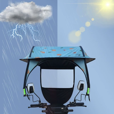 and rainproof sunshade umbrella, thickened — Elektromobil üçün ön şüşə çətiri (günlük)