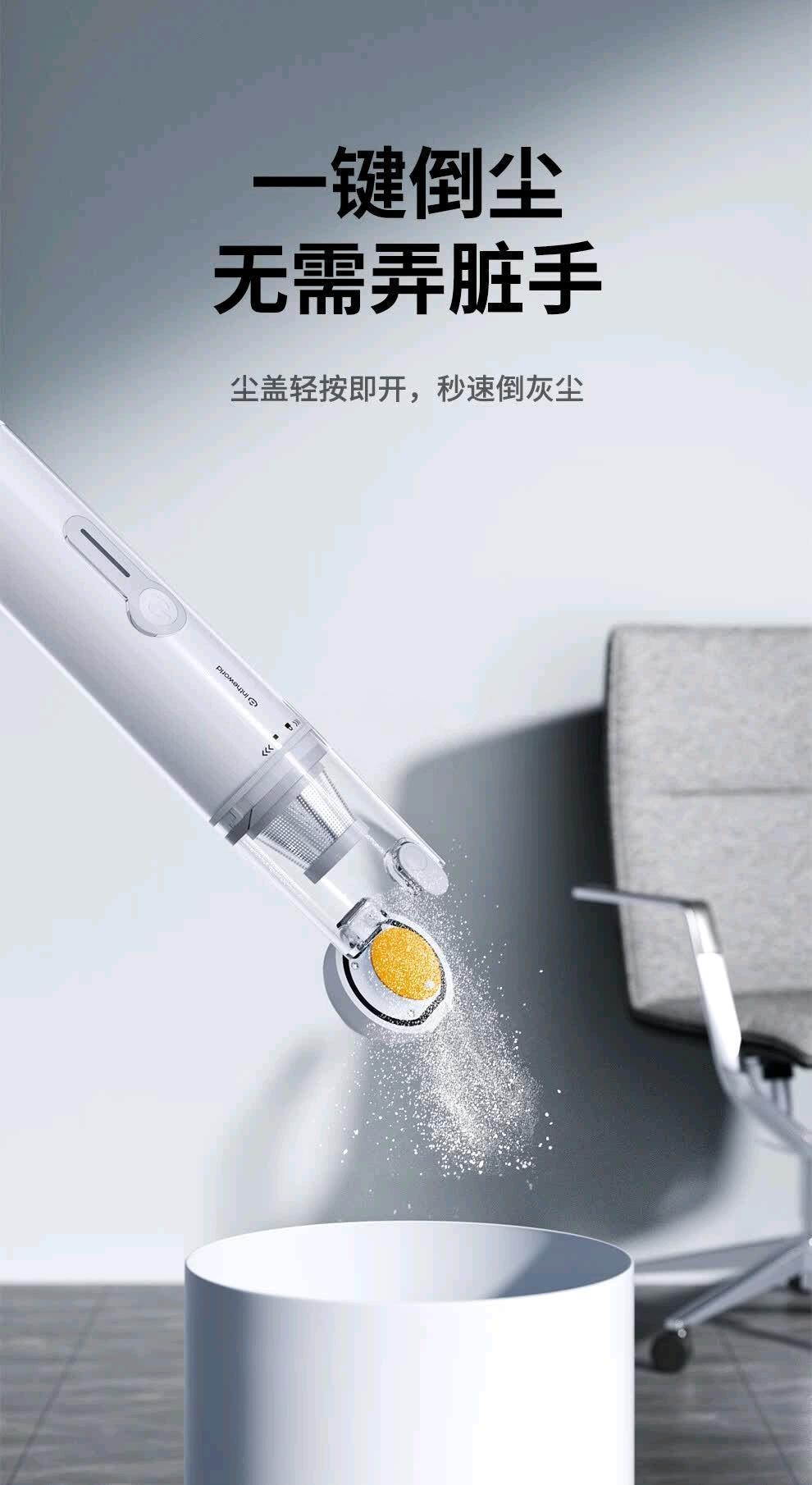 Brushless Small Powerful Dust Blower High Suction Car Vacuum Cleaner Car Household Charging Handheld Power Display