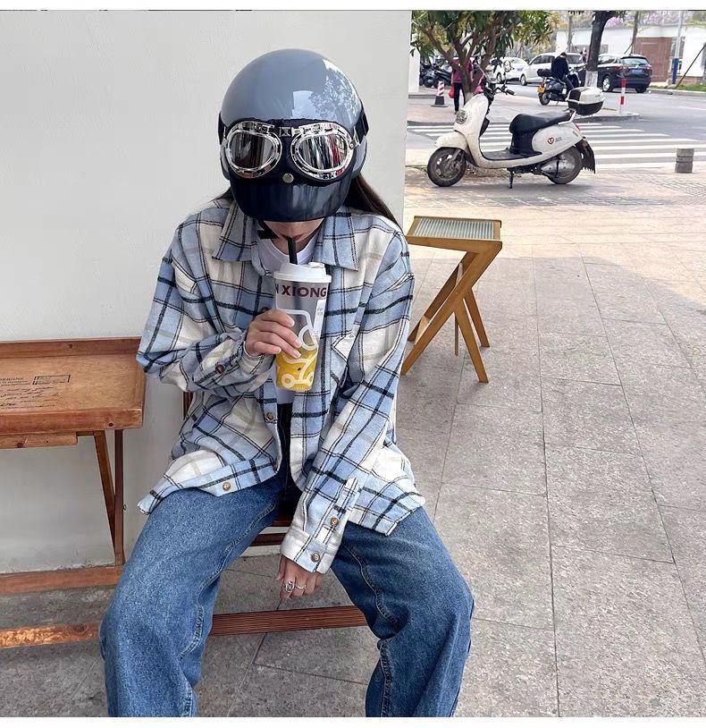 Electric Motorcycle Retro Harley Helmet 3C Half Helmet Summer Sunscreen UV Protection