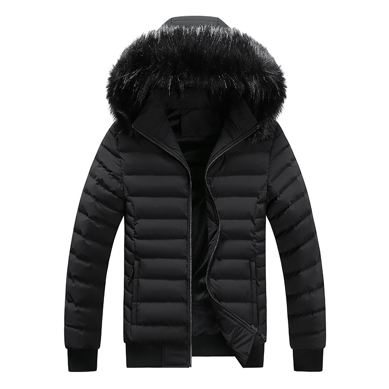 Capa de algodón de gran tamaño para hombre nuevo empalme de color contraste de moda juvenil invierno / otoño chaqueta de algodón chaqueta de hombre transfronterizo chaqueta de Aliexpress