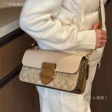 蔻家新款Morgan27摩根时尚百搭搭扣腋下包欧美复古单肩斜挎女包