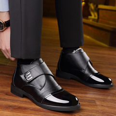 男鞋冬鞋棉鞋男高幫加絨保暖亮皮男士冬季皮鞋真皮冬天商務休閒鞋