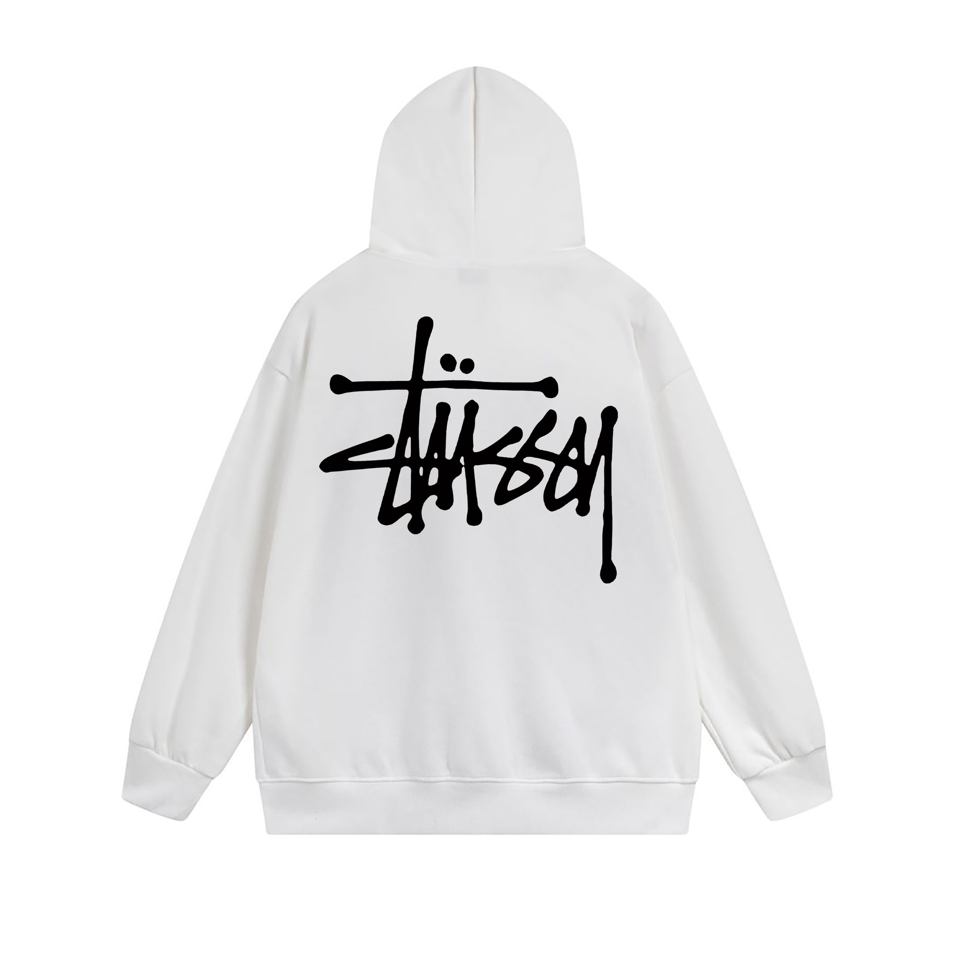 Áo nỉ có mũ trùm đầu thương hiệu cơ bản hợp thời trang xuyên biên giới Stussy Stussy dành cho nam và nữ Áo khoác chui đầu dài tay