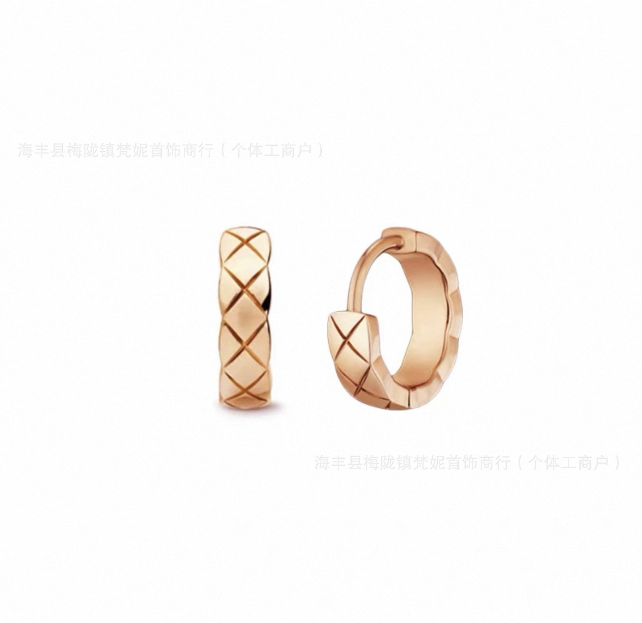 Rose gold [versi sempit tanpa anting berlian] / anting berlian