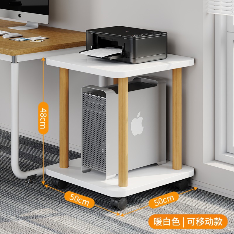 [일반 스타일 - 2겹 - 깊이 50cm] 따뜻한 흰색 + 원목 다리 ★