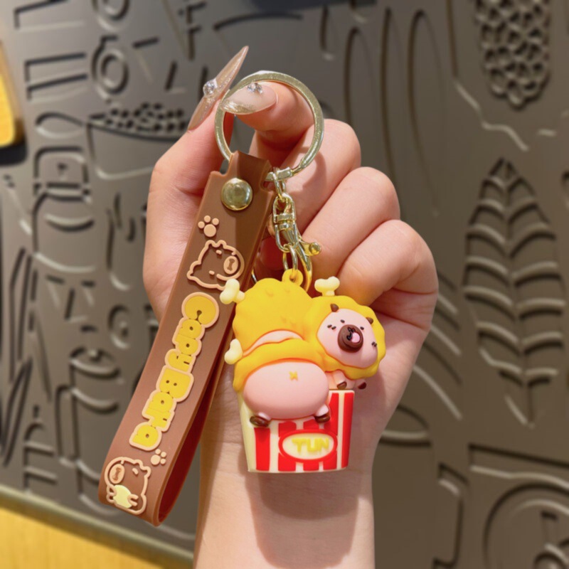 新しいカピバラシリーズ人形キーホルダーペンダントクリエイティブカピバラキーチェーンカップルバッグペンダント卸売|undefined