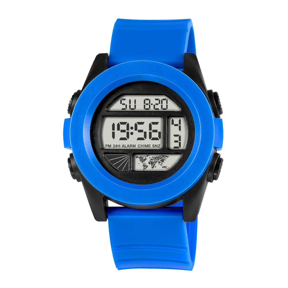 Tendencia de estudiantes al aire libre cronógrafo alarma reloj electrónico moda multifunción juvenil luz nocturna reloj electrónico