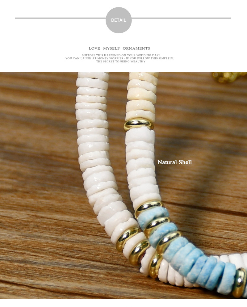29g Weight Beach Geometric Shell Beaded Women's Necklace