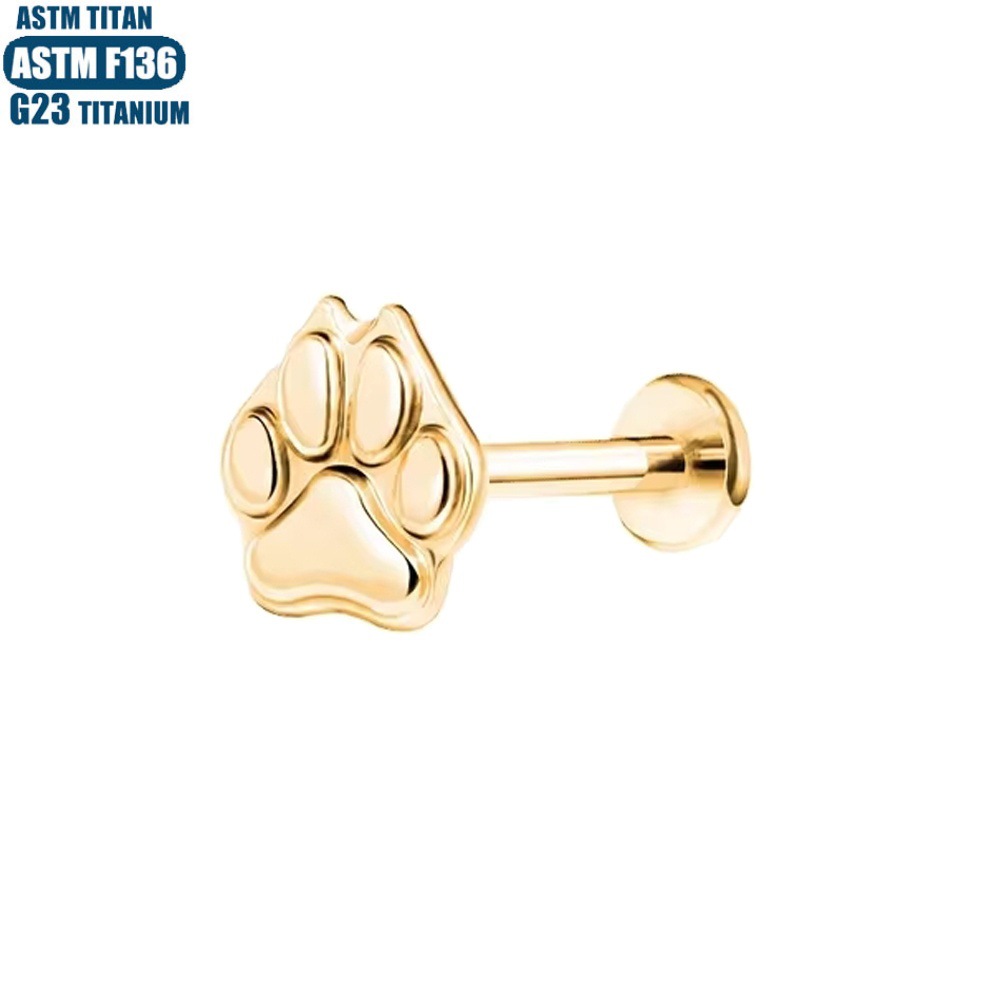 F136 Titanium Alloy Lip Ring Small Ear Nail Thread Inner Tooth Ear Bone Nail Tragus Piercing Earring Cartilage Ring Snake Lip Nail detail image 21