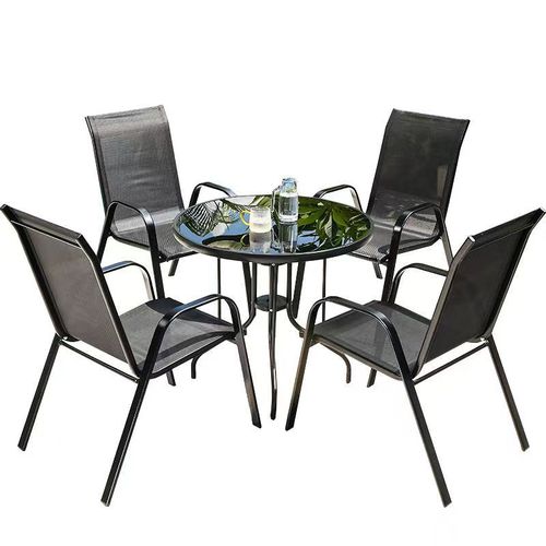 Yard table and chairs, outdoor table and chairs, umbrella set, leisure wrought iron, outdoor garden, rattan chair, three-piece set for patio, courtyard, balcony