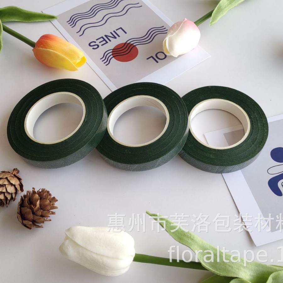 Venta directa de fábrica cinta floral 27 m cinta de varilla de flor al por mayor cinta de papel crepé cinta floral DIY producción