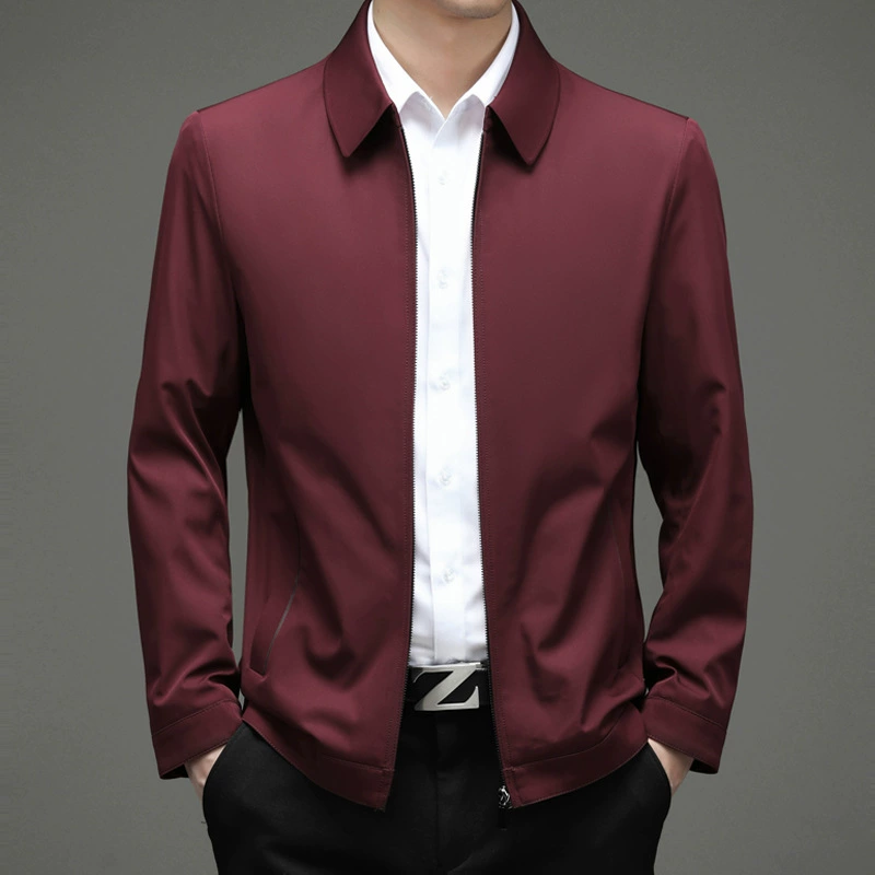 Деловая Повседневная куртка для среднего возраста с лацканами, пальто для среднего возраста, Мужская одежда для папы, весна и осень, свободный осенний Топ больших размеров