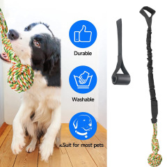 Amazon dog tug of war rope dog molar toy indoor door pull rope ball toy dog ​​tug of war dog toy