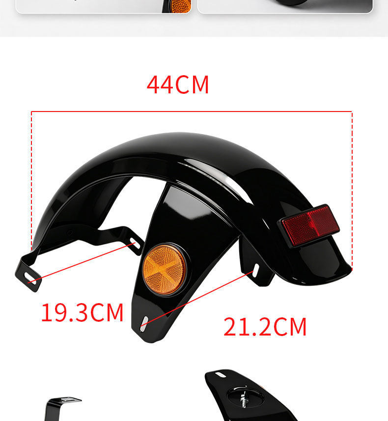 New National Standard Electric Bicycle Mudguard with Reflective Iron Material, National Standard Bike Mudguard, Thickened and Durable Rear Mudguard