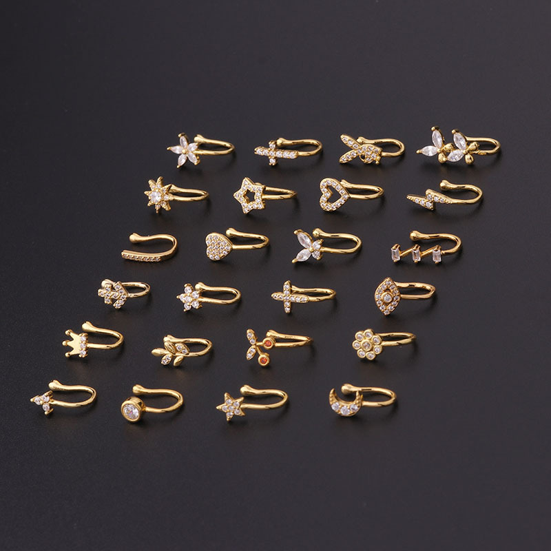 Fashion U Shape Copper Plating Nose Ring display picture 2