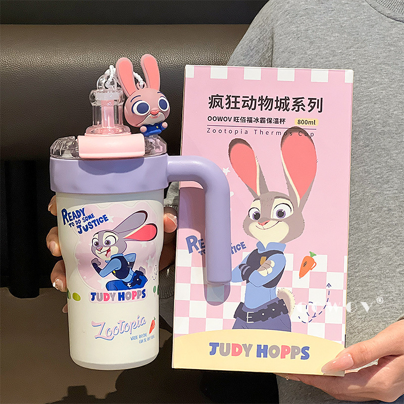 ズートピア ジュディ ニック 断熱カップ レディース 大容量 カップル ウォーターカップ オフィス ストローカップ 高価値|undefined