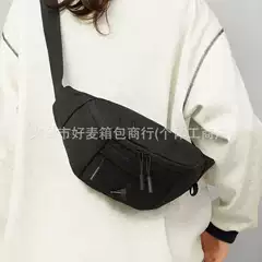 Cross-border New Fashion Brand Sports Waist Bag Men's and Women's Large Capacity Outdoor Leisure Crossbody Bag Fashionable Simple All-match Chest Bag
