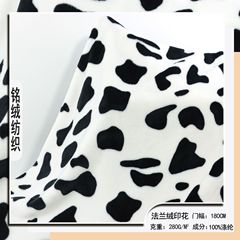 メーカー直販現物フランネル乳牛プリント生地大乳牛ベルベット漫画フランネル児童布