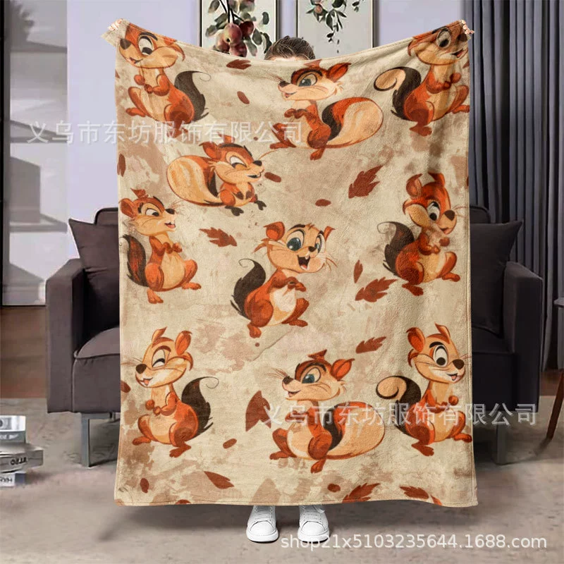 Милая белка группа теплая и удобная фланелевая шерсть одеяло подходит для всех сезонов