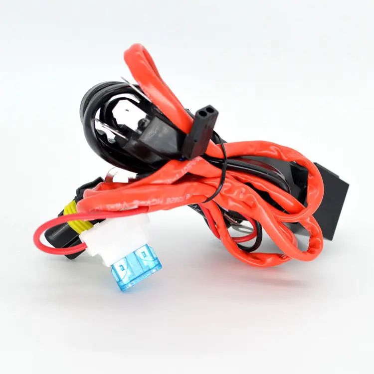 Luz transfronteriza de motocicleta de vehículo eléctrico haz de luz de alto haz modificado h4 grupo de líneas de luz de xenón línea de luz de vehículo eléctrico