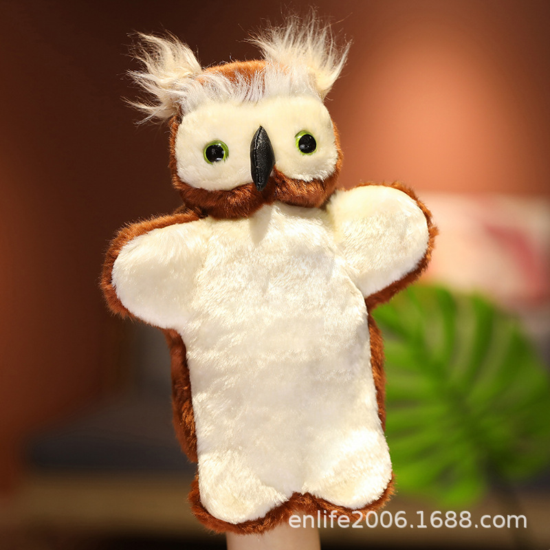 Conjunto de juguete de marioneta transfronteriza mano guantes de animales muñeca de conejo muñeca calmante muñeca de juguete muñeca mordedura marioneta