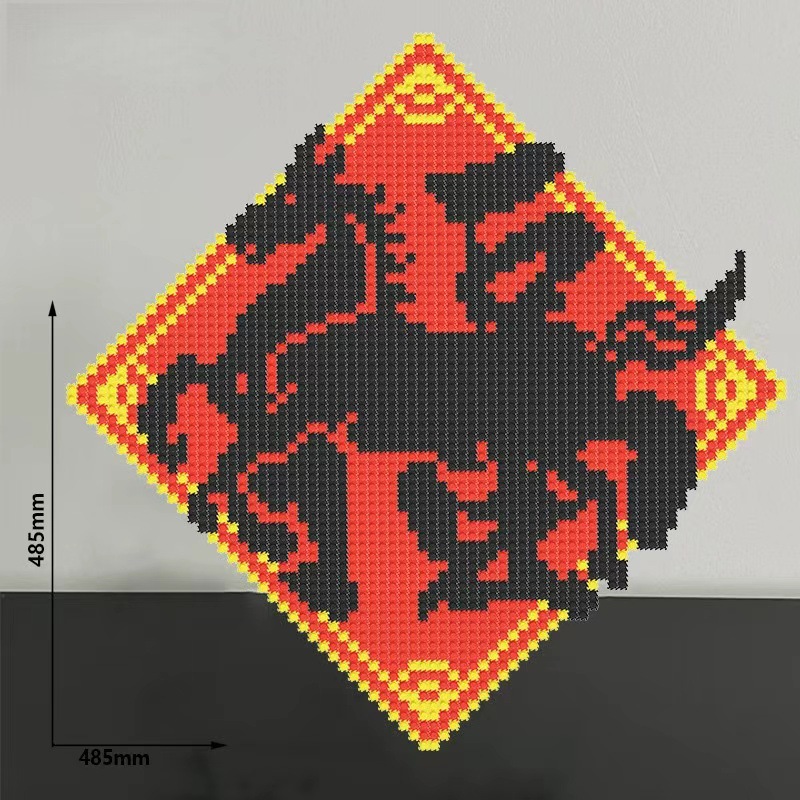 潮楽森は小さい粒子のおもちゃの星の黛露のウサギの積み木の男の子の女の子を詰めて屋台を並べて卸売りします。