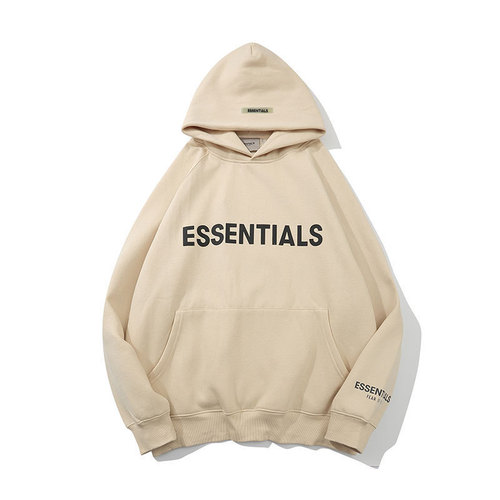 Essentials Reflective 3D Letter Men's and Women's Oversize Hoodie Couple's Fleece