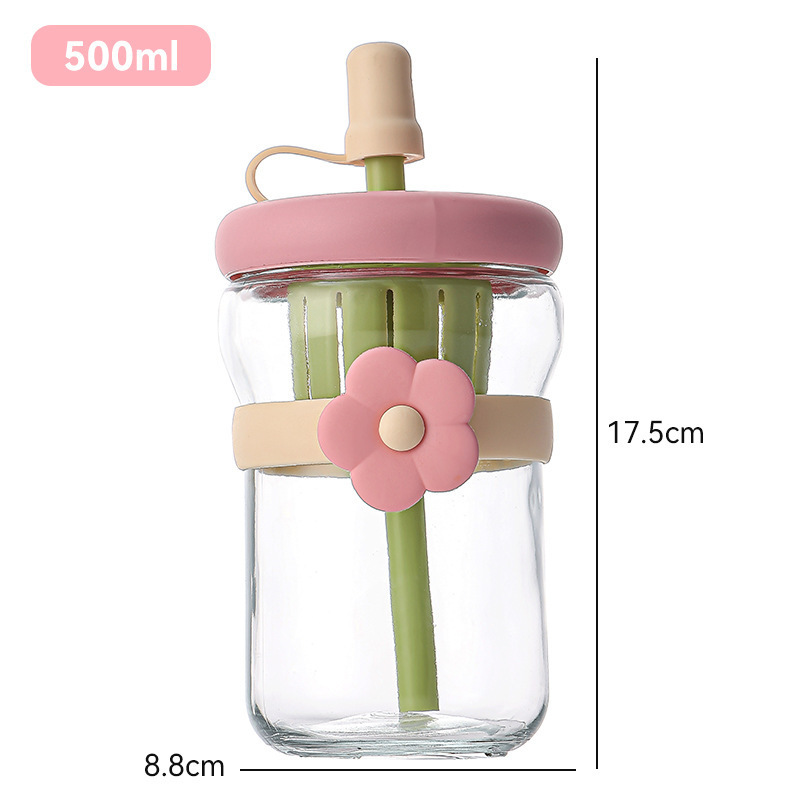 新しいかわいいマカロングラスストローカップ茶水分離ポータブルカップギフトカップ広告カップ卸売|undefined